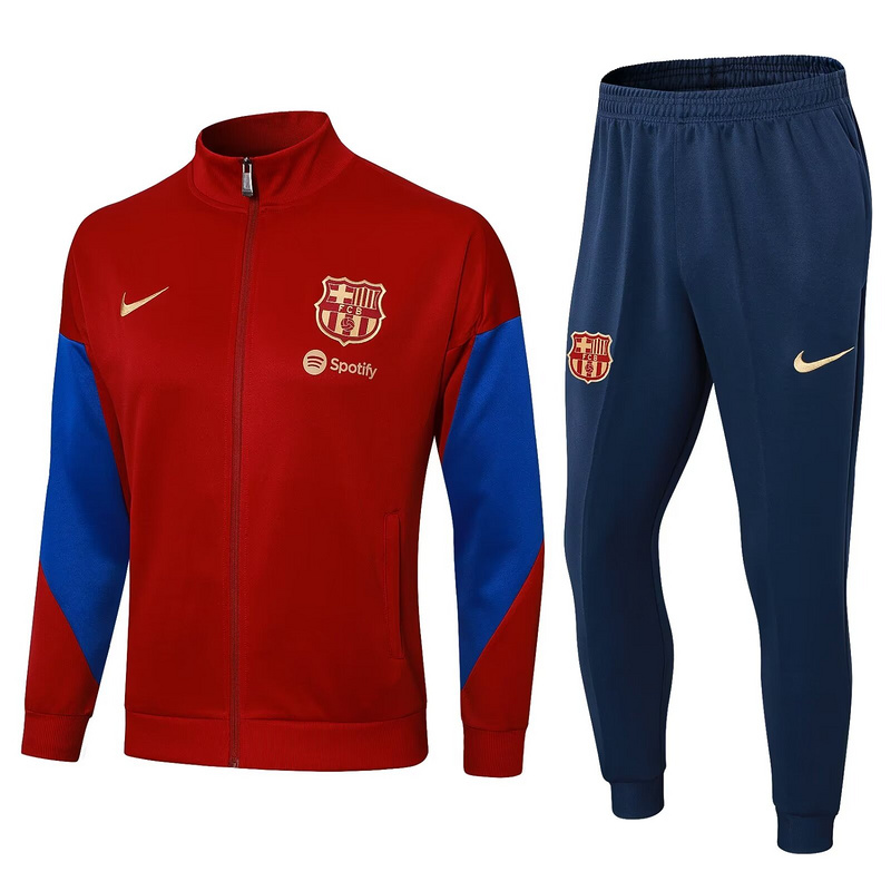 AAA Quality Barcelona 24/25 Tracksuit - Red/Blue/Golden